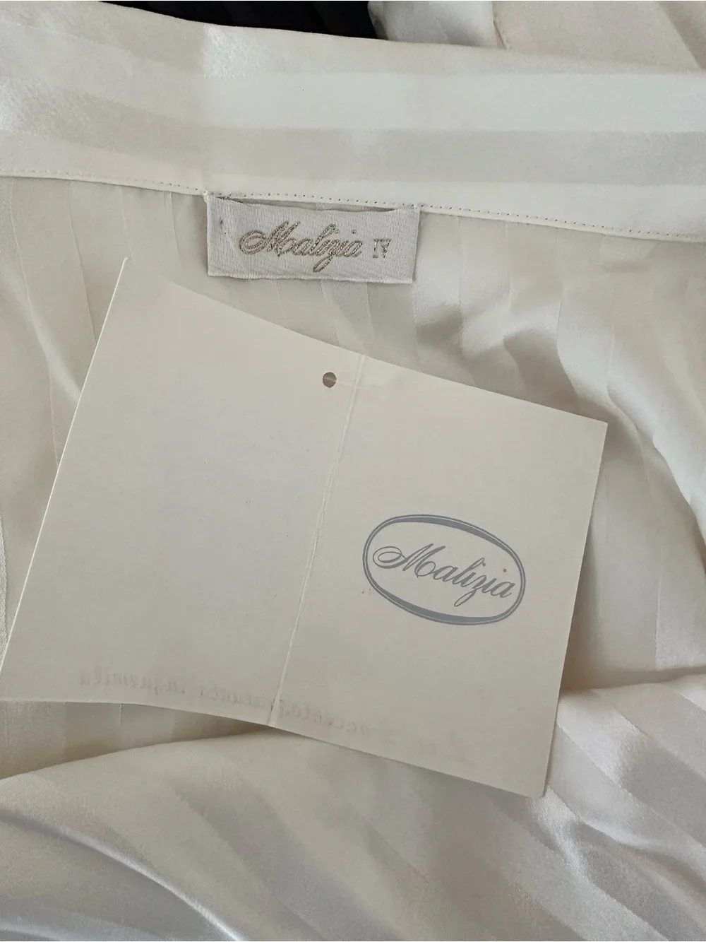 Malizia , La Perla group set Women's Ivory Silk Robe with nightgown